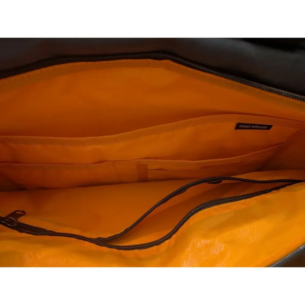 Solo Laptop Briefcase Black Orange Messenger Bag Travel Work Case